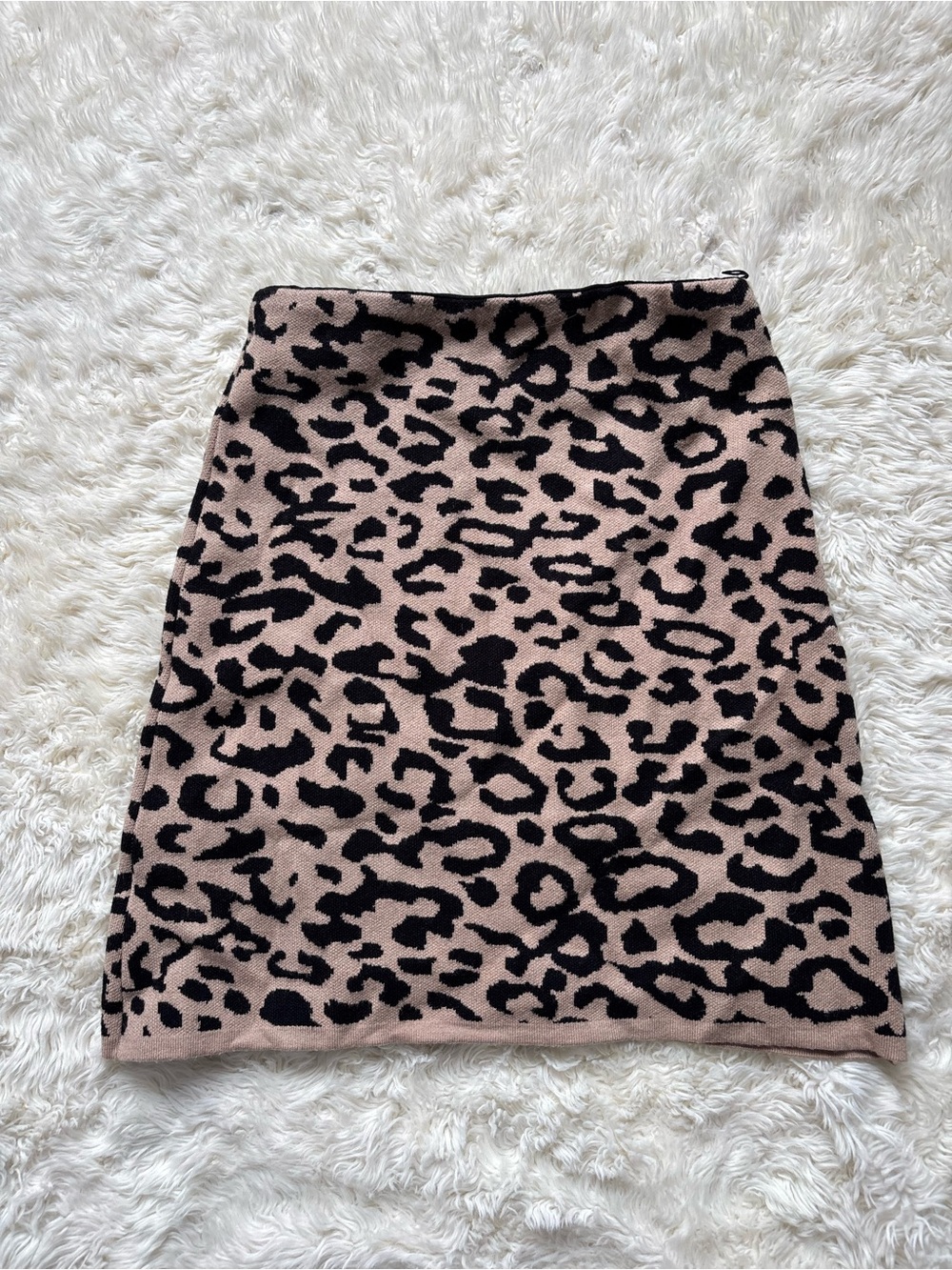 Goodnight Macaroon Tan and Black Leopard Print Pencil Skirt